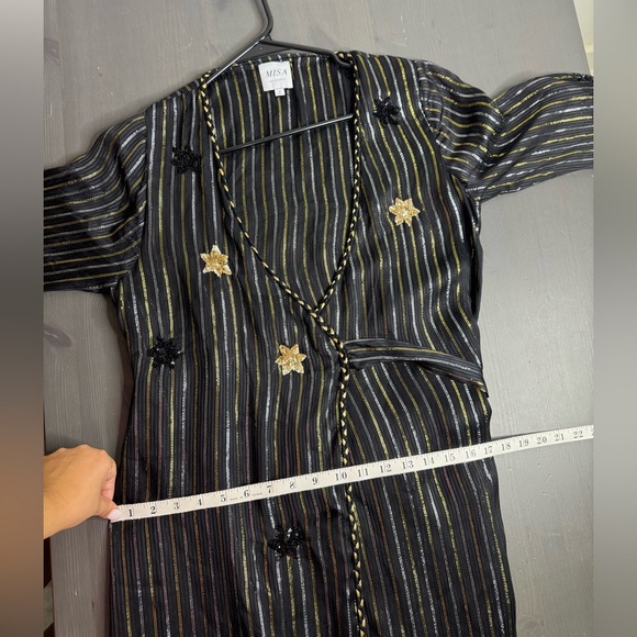 MISA Los Angeles Striped Floral Long Dress - Picture 8 of 8